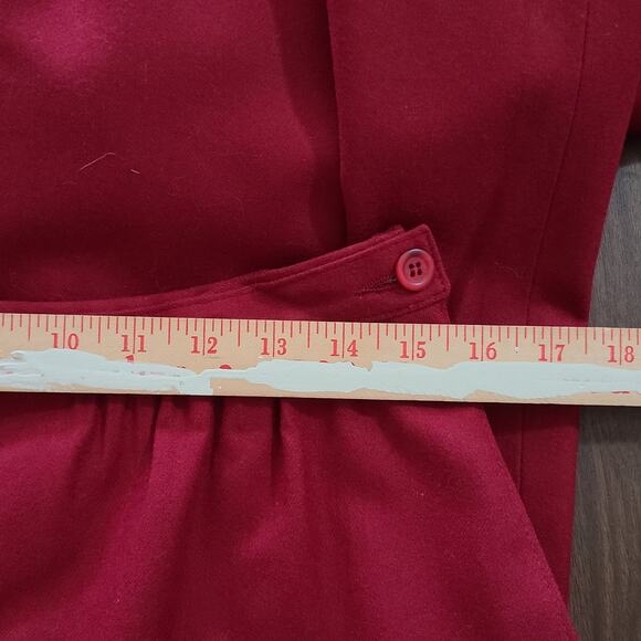 Pendleton Women's 100% Virgin Wool Skirt Blazer Set Maroon Red Vtg Size 12 - Picture 11 of 14